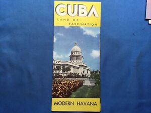 Cuba Land of Fascination - Modern & Old Havana - Full Color Travel Brochure MINT