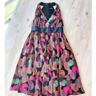 Vintage Y2K Betsey Johnson Black Label Silk Floral Dress | Size 2