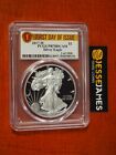 2017 W PROOF SILVER EAGLE PCGS PR70 DCAM FIRST DAY OF ISSUE SILVER RIBBON LABEL