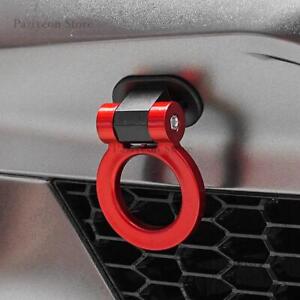Red Car Ring Track Racing Style Tow Hook Look Decoration Accessories Universal (For: Toyota Prius V)