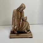 RARE Rookwood Pottery St Francis Bookend 1940s REPAIRED Religious Figurine