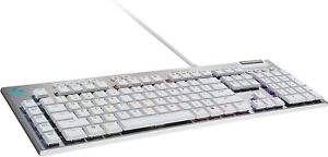 Logitech G815 LIGHTSYNC RGB Mechanical Gaming Keyboard, Tactile - White