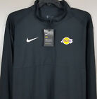 NIKE LOS ANGELES LAKERS 1/4 ZIP PULLOVER TOP SHIRT LS BLACK RARE NEW (SIZE 3XL)