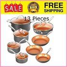 Gotham Steel Pots and Pans Set Ceramic Hard Anodized PFOA Free Nonstick Cookware