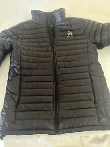Ravean Heated Tech C6 System Black Down Puffer Hooded Mens Jacket Size XL Quilt