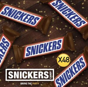 Snickers Chocolate Candy Bar 1.86oz (48 Individual Bars) NEW!!