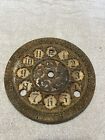 Antique Fancy Metal Clock 5 1/2” Dial Face parts repair mantle wall vintage old