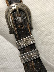 Vintage  Navajo Sterling Ranger Belt Size 33