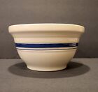 Friendship Pottery 2 QT Mixing Bowl FP USA Roseville OH Blue Stripe 8
