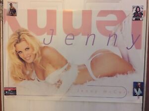 Sexy 1997 Jenny McCarthy Poster White Boots Fur Playboy