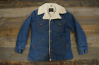 Vintage Wrangler Wrange Coat USA Denim Jacket JL556NV Sherpa Lined Mens S