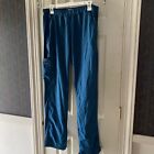 Koi Lite Energy Womens Medium Tall Caribbean Blue Scrub Pants Slim Fit 734-T