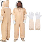L Full Body Ventilated Beekeeping Suit w/Veil Hood Gloves Protective Bee Jacket