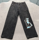 Vintage PACO Jeans 31x32 Baggy Wide Leg Embroidered Hip Hop JNCO Bobby Gang