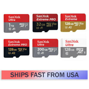 Sandisk Micro SD Card Memory 32GB 64GB 128GB 256GB 512GB 1TB Lot Extreme Ultra