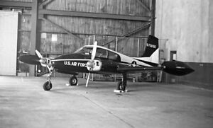 USAF, Cessna 310 (U-3a), 57-5856, at March AFB, in 1971, 35mm size NEGATIVE