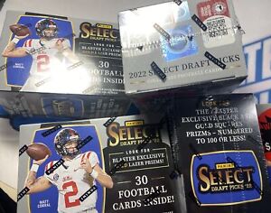 2022 Panini Select NFL Draft Picks Football 6 Pack Blaster Box Sealed Cards