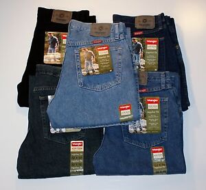 New Wrangler Five Star Regular Fit Jeans Men’s Sizes Five Colors 100% Cotton