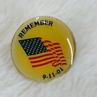 Remember 9/11 Round September 11th Remembrance Enamel USA Flag Lapel Pin