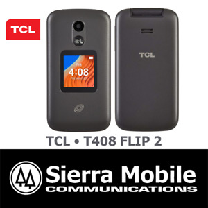 TCL FLIP 2  T408 8GB • LTE Flip Phone • VZW + GSM UNLOCKED • NEW