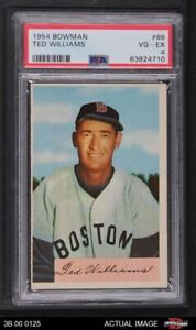 1954 Bowman #66 Ted Williams TED Red Sox HOF RARE VARIATION PSA 4 - VG/EX