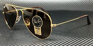 RAY BAN RB3025 001 33 Gold Aviator 55 mm Unisex Sunglasses