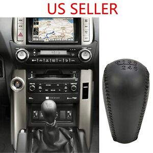 NEW 6 Speed Leather Gear Shift Knob Black for Toyota Tacoma 2005-2015 (For: Toyota)