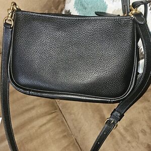 NWT  Coach Soft Pebble Leather Cary Convertible Crossbody Black