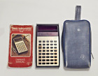 Vintage 1976 Texas Instruments TI-30 Calculator w/Case & Manual Red LED 70s