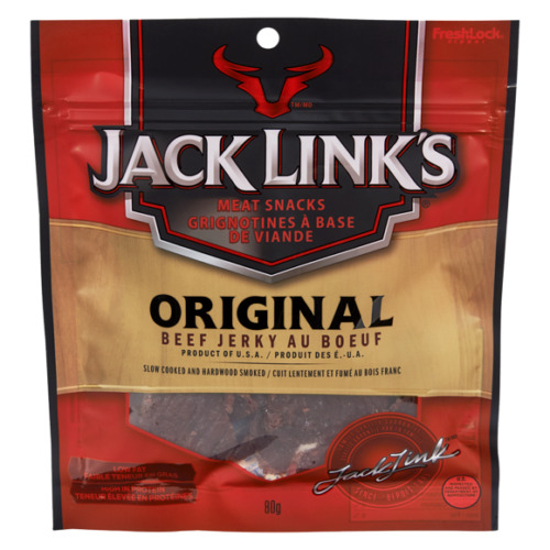 3 Pack New Jack Links BEEF Jerky Original 80g Bag- FRESH & Delicious Snack