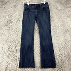 CAbi Bootcut Blue Jeans Women's 4 Low Rise Flap Pockets Stretch Denim