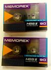 Memorex HBS II 90 High Bias Type II SEALED Blank Audio Cassette Tapes-  LOT of 2