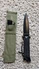 Tactical knife double-sided blade, paracord handle, sheath