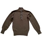Vintage 80s US Army Military 100% Wool Knit Sweater Men's M Olive Green NWT