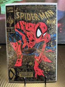 Spider-Man #1 Gold Edition Torment Variant McFarlane 1990 NM+ 👀🔥