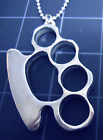 BRASS KNUCKLES Pendant Stainless Ball Chain New Good Charlotte Huge Necklace