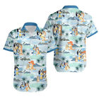 Bluey Summer Family Hawaiian Shirt, Bluey and Bingo Beach Hawaiian Shirt NEW!!!
