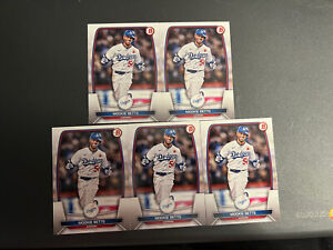 2023 bowman Baseball Card lot of 5 Los Angeles Dodgers Mookie Betts #20