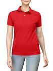 Ladies Plain Polo T-Shirts Knit Collar Short Sleeve Women's Regular Fit T-Shirt