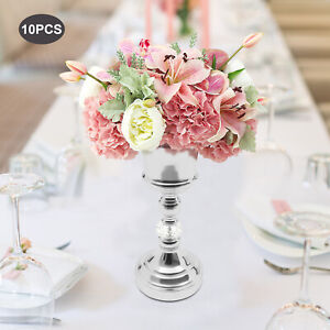 New Listing10Pcs Tall Wedding Centerpieces Flower Vases Table Metal Centerpiece Vases New