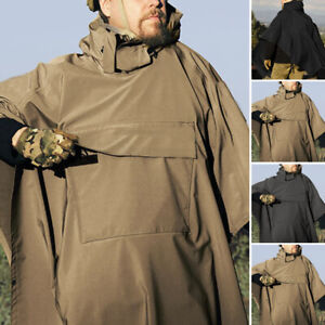 Fashion Mens Hoody Hooded Poncho Cape Cloak Tops Coat Jacket Outerwear Overcoat