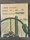 Vintage 1954 John Deere Models 50 60 70 Tractors Sales Catelog Brochure Reprint