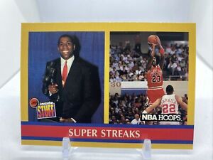 1990-91 NBA Hoops Michael Jordan Magic Johnson Super Streaks #385