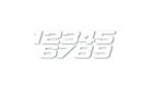 One Industries PHAT Number 5 Five Racing Single Digit Plate Sticker Decals White
