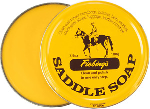 Fiebing'S Yellow Saddle Soap for Leather (3.5 Oz Tin) - Leather Cleaner & Condit