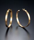 18K Yellow Gold Plated Hoop Earrings Womens Fancy Beauty Design