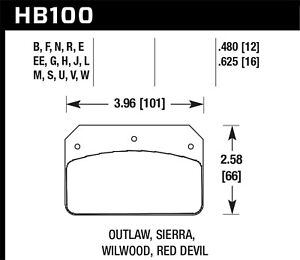 Hawk Performance DTC-30 Motorsports Brake Pads; HB100W.480