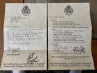 RARE! Daniel Radcliffe SIGNED (2) Harry Potter Acceptance Letters Pair- JSA COA