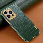 Shockproof Crocodile Leather Slim Case For iPhone 15 Pro Max 14 13 12 11 XS XR 8