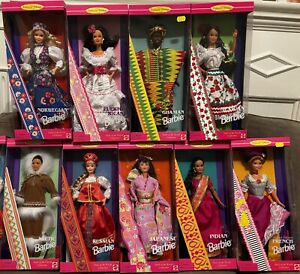 Dolls of the World Barbie Collection Lot of 9 Mattel 1990’s NRFB
